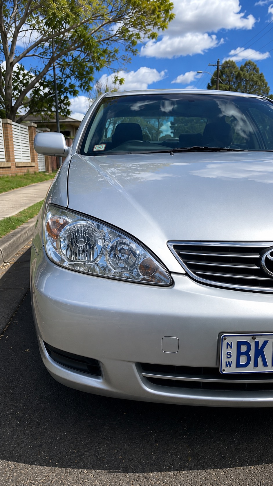 Clear restored headlight after restoration
